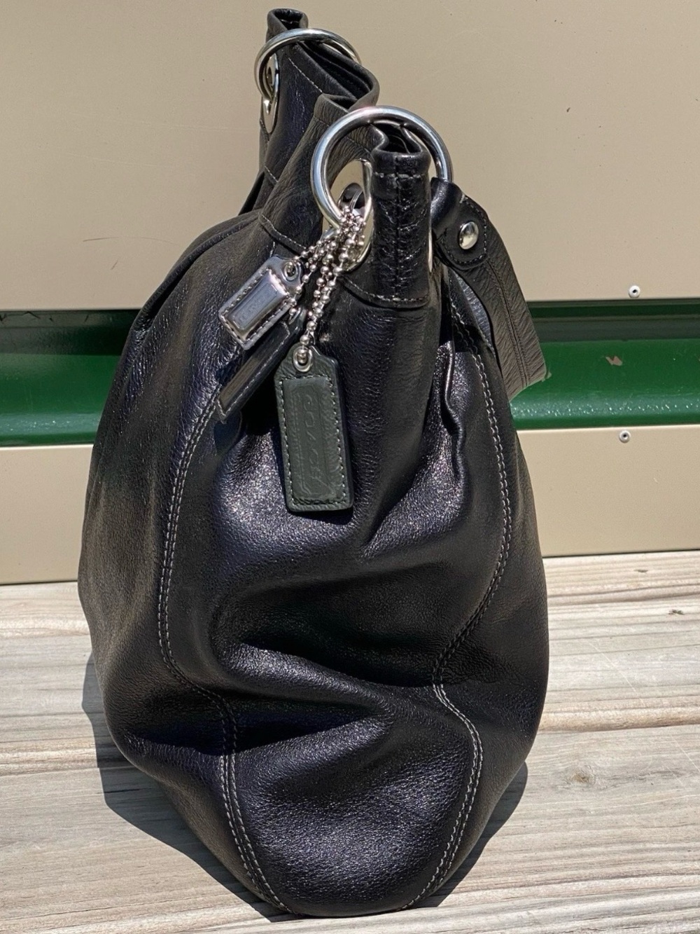 Coach Black Madison MaggieLeather Pleated Shoulder/crossbody bag k0993-14577 - Picture 5 of 14